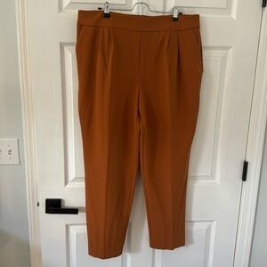 Stretch crop burnt orange pants
